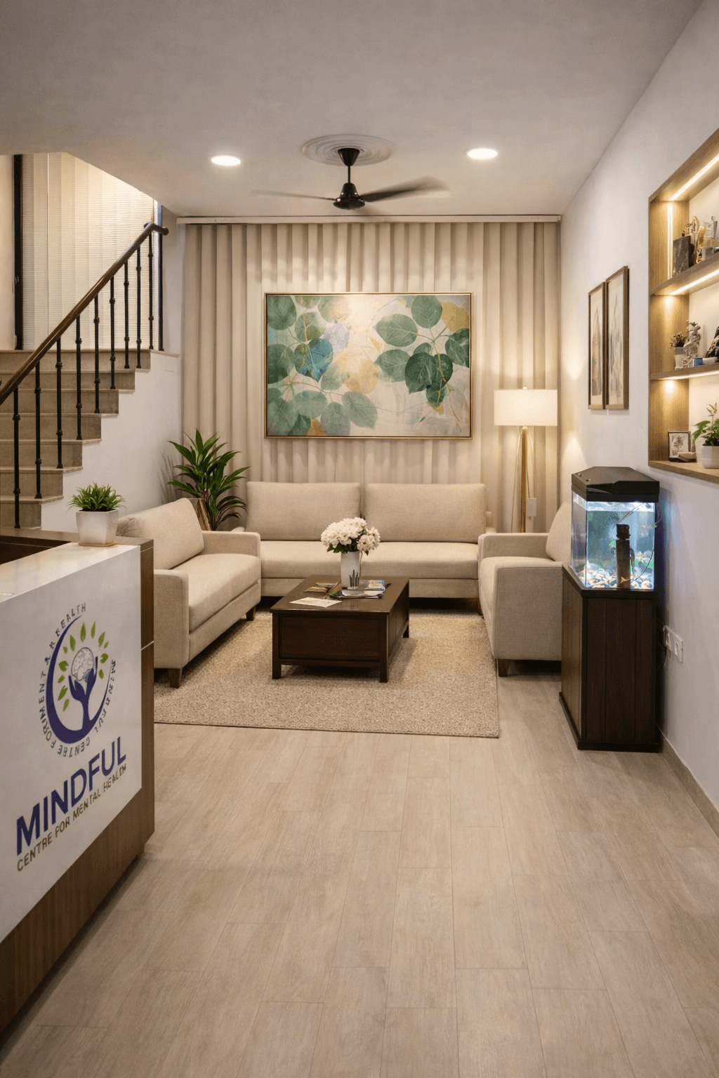 Mindful Centre — warm, light-filled interior